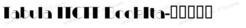 Tabula ITCTT BookIta字体转换